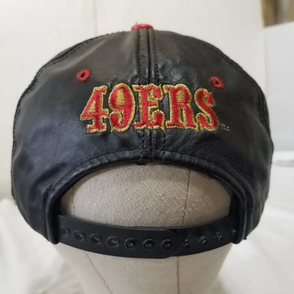 Vintage San Fransisco‎ 49ers Hat Snapback leather type NFL logo cap